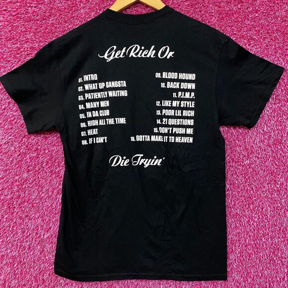 50 Cent Get Rich or Die Tryin' Graphic Design T-Shirt Medium - Picture 4 of 5